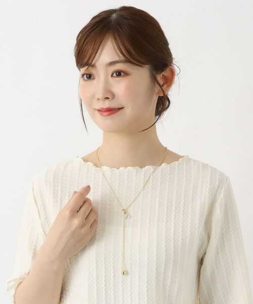 ITS'DEMO / イッツデモ ネックレス・ペンダント・チョーカー | ツブ×クリア玉Ｙ字ネックレス | 詳細5