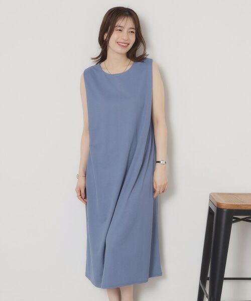 ITS'DEMO / イッツデモ ロング・マキシ丈ワンピース | 【接触冷感／洗濯機OK】カノコカットタックワンピース | 詳細13