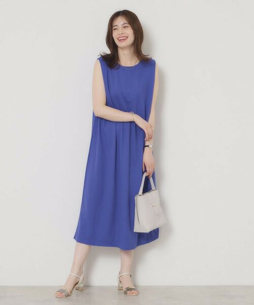 ITS'DEMO / イッツデモ ロング・マキシ丈ワンピース | 【接触冷感／洗濯機OK】カノコカットタックワンピース | 詳細19