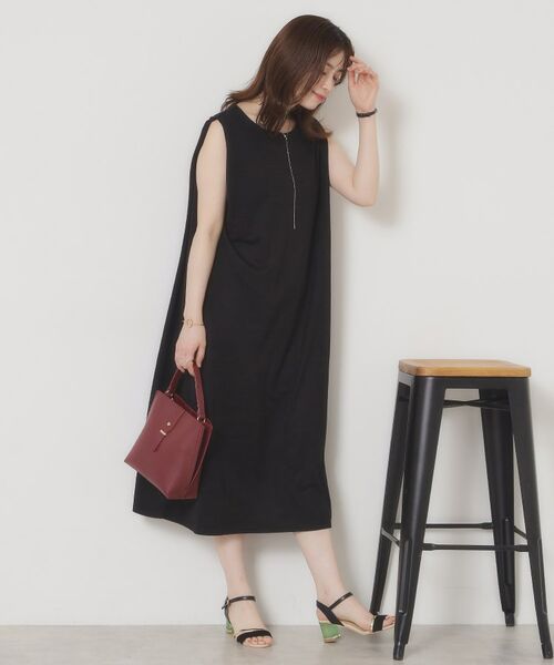 ITS'DEMO / イッツデモ ロング・マキシ丈ワンピース | 【接触冷感／洗濯機OK】カノコカットタックワンピース | 詳細3