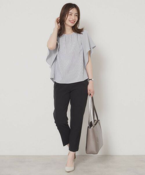 ITS'DEMO / イッツデモ シャツ・ブラウス | 【清涼感／手洗い可】サッカーストライプブラウス | 詳細15