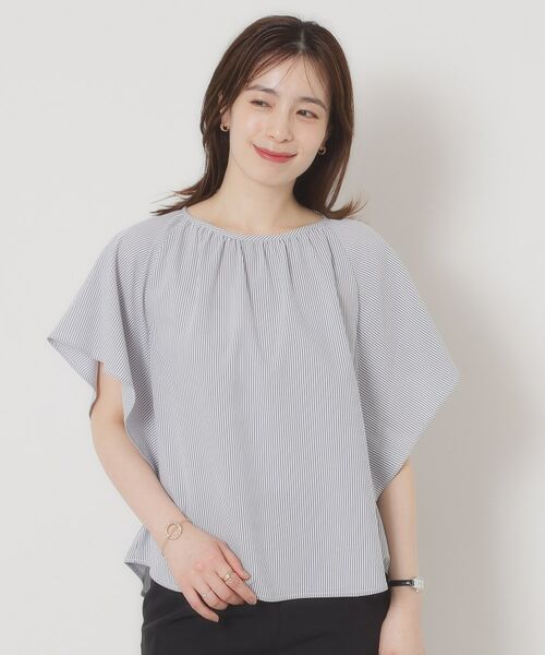 ITS'DEMO / イッツデモ シャツ・ブラウス | 【清涼感／手洗い可】サッカーストライプブラウス | 詳細17