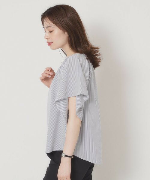 ITS'DEMO / イッツデモ シャツ・ブラウス | 【清涼感／手洗い可】サッカーストライプブラウス | 詳細18