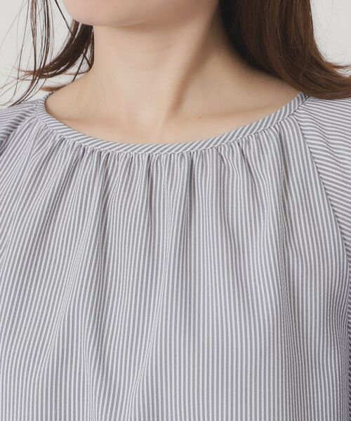 ITS'DEMO / イッツデモ シャツ・ブラウス | 【清涼感／手洗い可】サッカーストライプブラウス | 詳細20