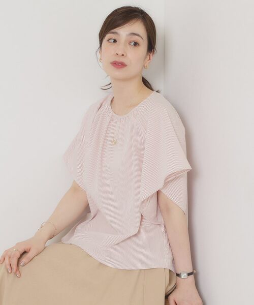ITS'DEMO / イッツデモ シャツ・ブラウス | 【清涼感／手洗い可】サッカーストライプブラウス | 詳細5