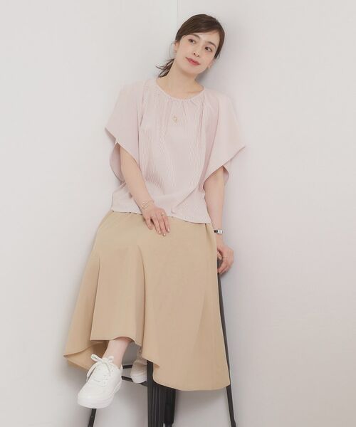 ITS'DEMO / イッツデモ シャツ・ブラウス | 【清涼感／手洗い可】サッカーストライプブラウス | 詳細6