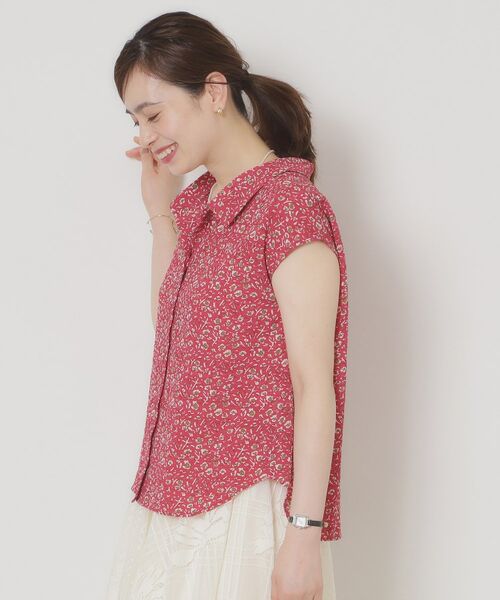 ITS'DEMO / イッツデモ シャツ・ブラウス | 【洗濯機OK】シャーリング小花ブラウス | 詳細1