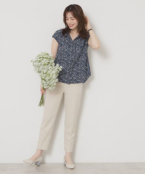 ITS'DEMO / イッツデモ シャツ・ブラウス | 【洗濯機OK】シャーリング小花ブラウス | 詳細10
