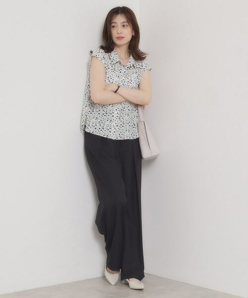 ITS'DEMO / イッツデモ シャツ・ブラウス | 【洗濯機OK】シャーリング小花ブラウス | 詳細14