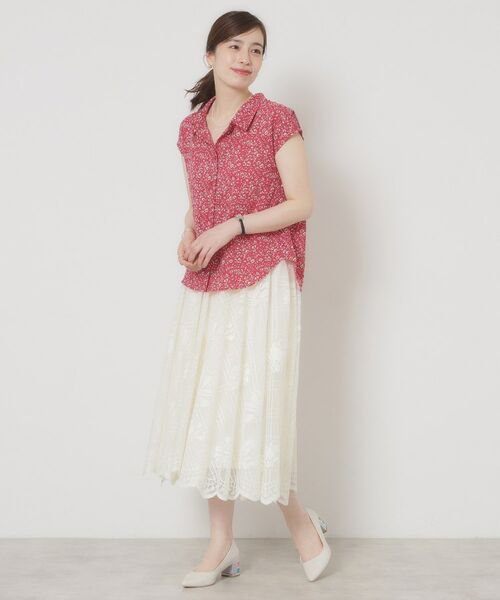 ITS'DEMO / イッツデモ シャツ・ブラウス | 【洗濯機OK】シャーリング小花ブラウス | 詳細2