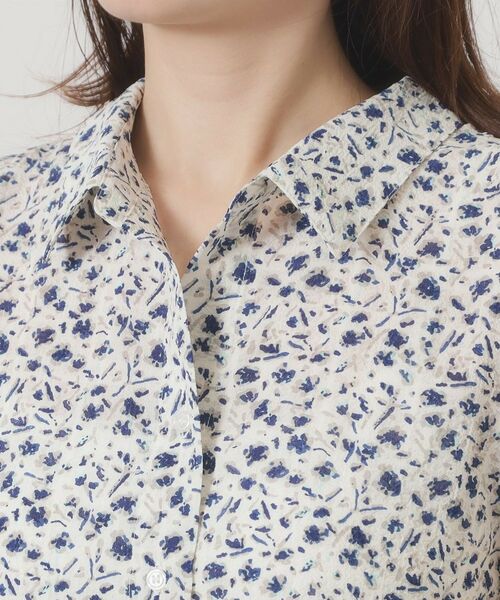 ITS'DEMO / イッツデモ シャツ・ブラウス | 【洗濯機OK】シャーリング小花ブラウス | 詳細20