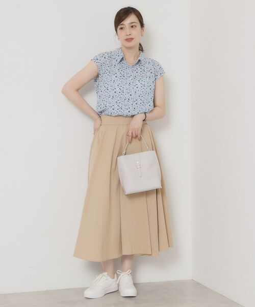 ITS'DEMO / イッツデモ シャツ・ブラウス | 【洗濯機OK】シャーリング小花ブラウス | 詳細6