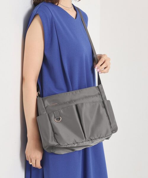 ITS'DEMO / イッツデモ ショルダーバッグ | 【9ポケット】ツイル9Pショルダー(チャコールグレー(013))