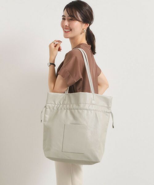 ITS'DEMO / イッツデモ トートバッグ | 【軽量／A4対応】合皮巾着トート | 詳細3