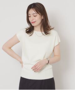 ITS'DEMO / イッツデモ ニット・セーター | 【接触冷感／手洗い可】フレンチスリーブニット