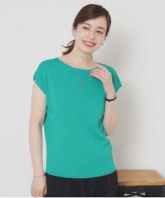 ITS'DEMO / イッツデモ ニット・セーター | 【接触冷感／手洗い可】フレンチスリーブニット