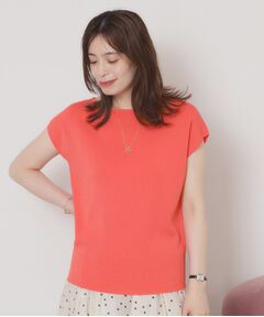 ITS'DEMO / イッツデモ ニット・セーター | 【接触冷感／手洗い可】フレンチスリーブニット