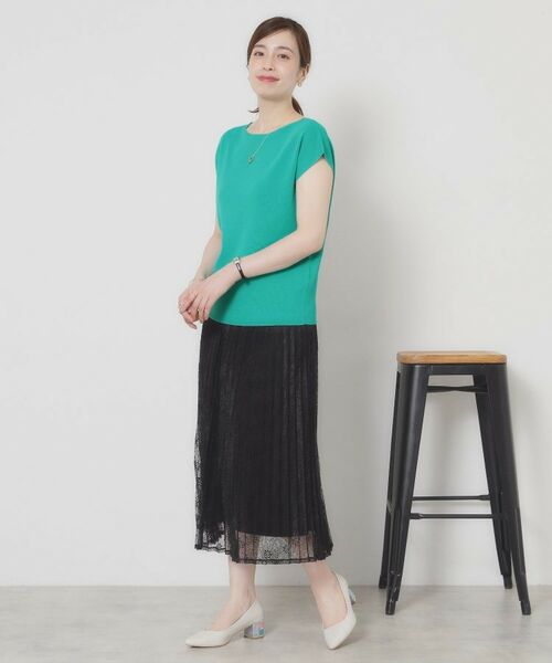 ITS'DEMO / イッツデモ ニット・セーター | 【接触冷感／手洗い可】フレンチスリーブニット | 詳細10