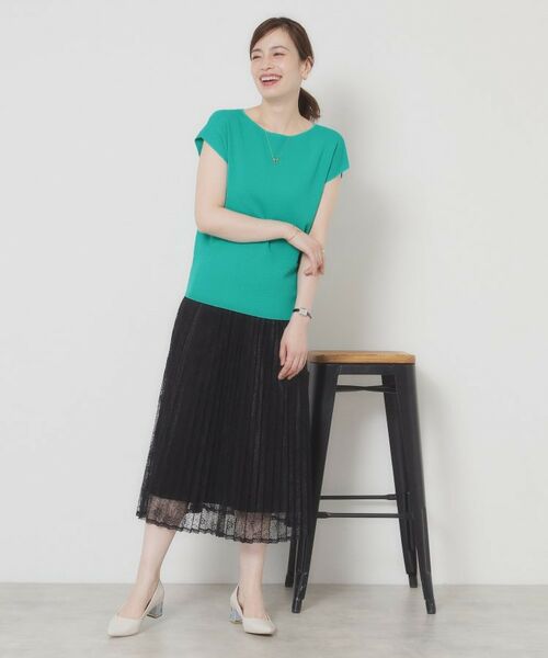 ITS'DEMO / イッツデモ ニット・セーター | 【接触冷感／手洗い可】フレンチスリーブニット | 詳細11