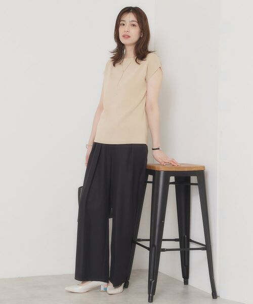 ITS'DEMO / イッツデモ ニット・セーター | 【接触冷感／手洗い可】フレンチスリーブニット | 詳細14