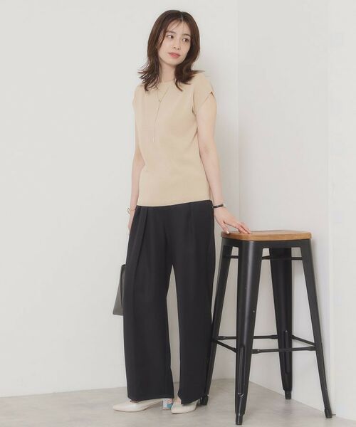 ITS'DEMO / イッツデモ ニット・セーター | 【接触冷感／手洗い可】フレンチスリーブニット | 詳細15