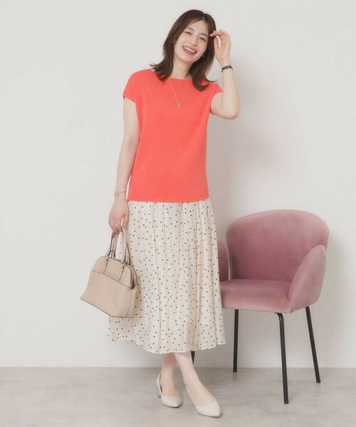 ITS'DEMO / イッツデモ ニット・セーター | 【接触冷感／手洗い可】フレンチスリーブニット | 詳細19