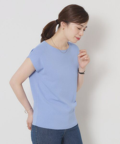 ITS'DEMO / イッツデモ ニット・セーター | 【接触冷感／手洗い可】フレンチスリーブニット | 詳細21