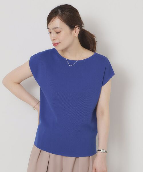 ITS'DEMO / イッツデモ ニット・セーター | 【接触冷感／手洗い可】フレンチスリーブニット | 詳細25