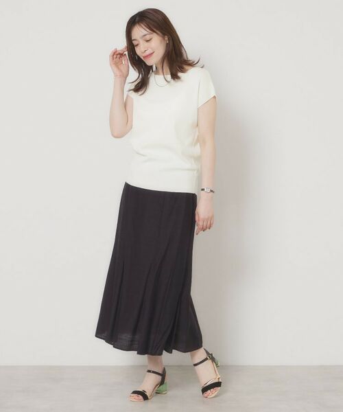 ITS'DEMO / イッツデモ ニット・セーター | 【接触冷感／手洗い可】フレンチスリーブニット | 詳細3