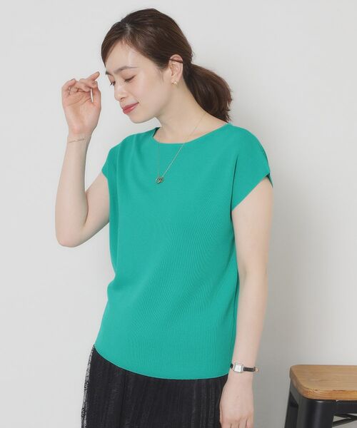 ITS'DEMO / イッツデモ ニット・セーター | 【接触冷感／手洗い可】フレンチスリーブニット | 詳細9