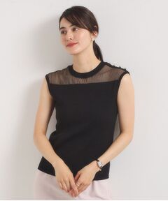 ITS'DEMO / イッツデモ ニット・セーター | 【手洗い可】シアー切替ニット