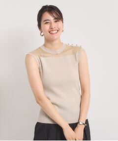 ITS'DEMO / イッツデモ ニット・セーター | 【手洗い可】シアー切替ニット