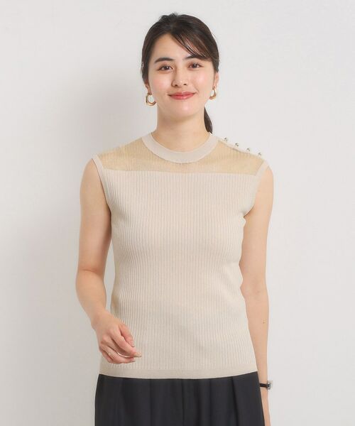 ITS'DEMO / イッツデモ ニット・セーター | 【手洗い可】シアー切替ニット | 詳細13