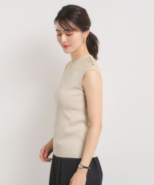 ITS'DEMO / イッツデモ ニット・セーター | 【手洗い可】シアー切替ニット | 詳細14