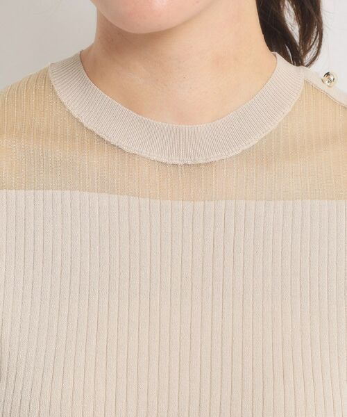 ITS'DEMO / イッツデモ ニット・セーター | 【手洗い可】シアー切替ニット | 詳細16