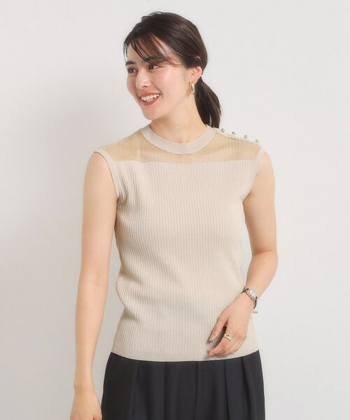 ITS'DEMO / イッツデモ ニット・セーター | 【手洗い可】シアー切替ニット | 詳細5