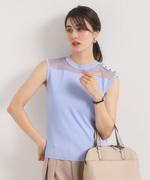 ITS'DEMO / イッツデモ ニット・セーター | 【手洗い可】シアー切替ニット | 詳細9