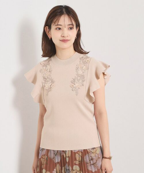 ITS'DEMO / イッツデモ ニット・セーター | 【手洗い可】花レースフリル袖ニット | 詳細17