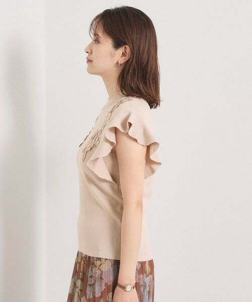 ITS'DEMO / イッツデモ ニット・セーター | 【手洗い可】花レースフリル袖ニット | 詳細18