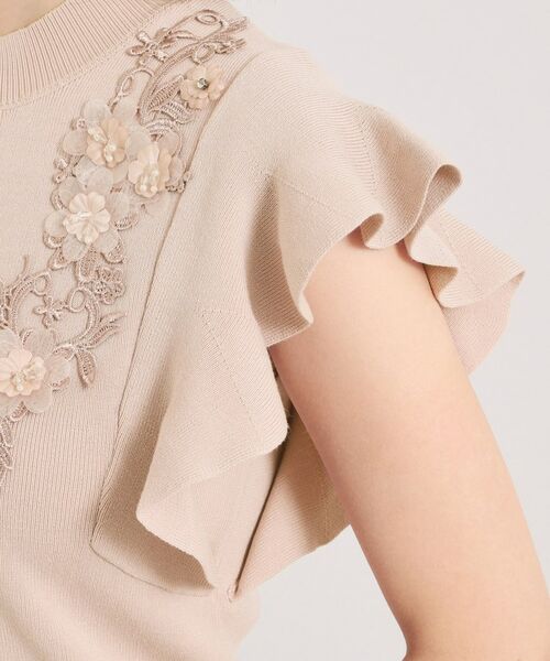 ITS'DEMO / イッツデモ ニット・セーター | 【手洗い可】花レースフリル袖ニット | 詳細21