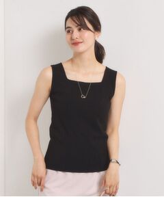 ITS'DEMO / イッツデモ キャミソール・チューブトップ | 【手洗い可】ニットスクエアタンク