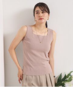 ITS'DEMO / イッツデモ キャミソール・チューブトップ | 【手洗い可】ニットスクエアタンク