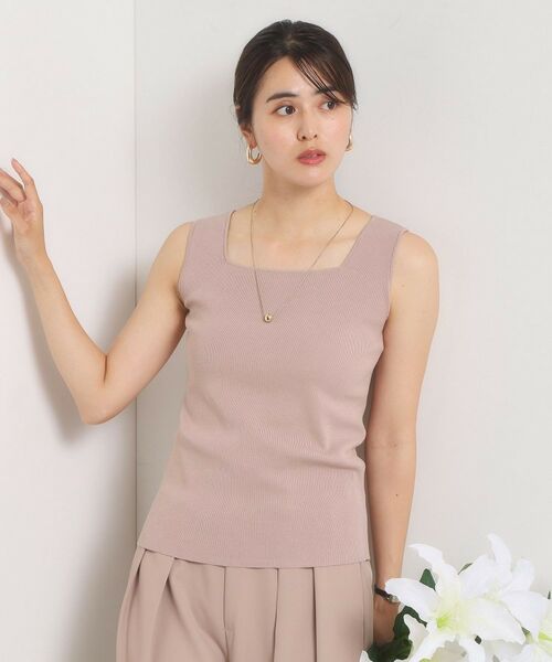 ITS'DEMO / イッツデモ キャミソール・チューブトップ | 【手洗い可】ニットスクエアタンク | 詳細10