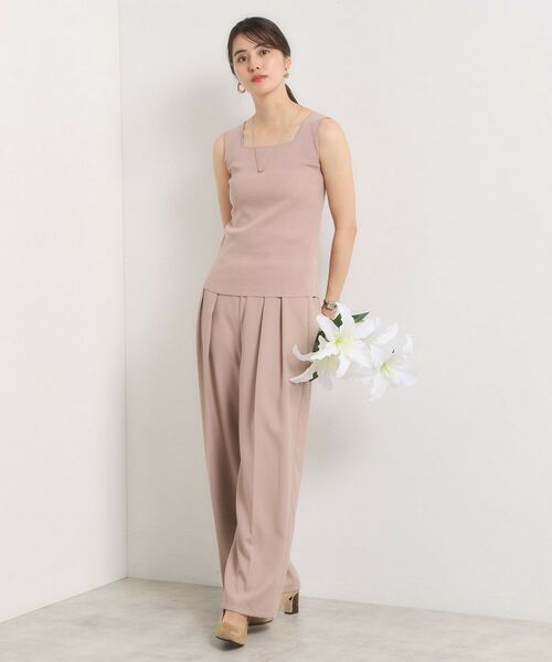 ITS'DEMO / イッツデモ キャミソール・チューブトップ | 【手洗い可】ニットスクエアタンク | 詳細11