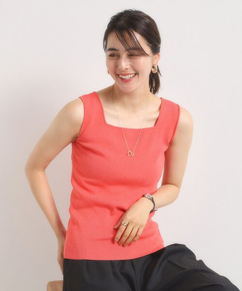ITS'DEMO / イッツデモ キャミソール・チューブトップ | 【手洗い可】ニットスクエアタンク | 詳細5