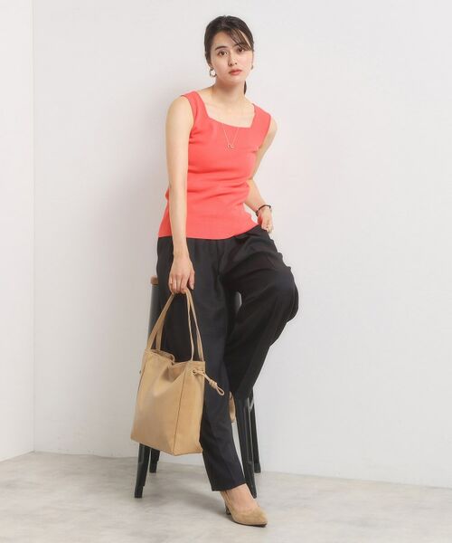 ITS'DEMO / イッツデモ キャミソール・チューブトップ | 【手洗い可】ニットスクエアタンク | 詳細7