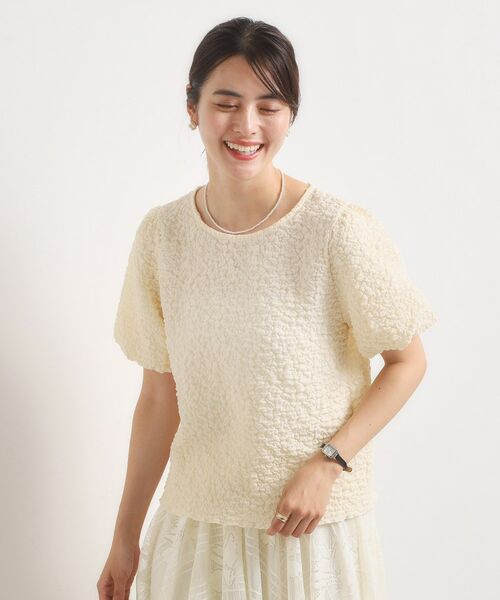 ITS'DEMO / イッツデモ カットソー | 【手洗い可】ふくれジャカードプルオーバー | 詳細2