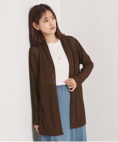 ITS'DEMO / イッツデモ カーディガン・ボレロ | 【手洗い可】シアー着流しカーディガン
