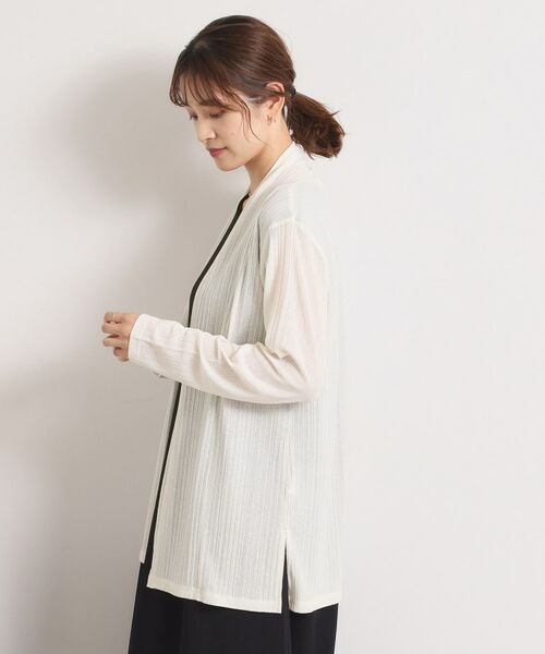ITS'DEMO / イッツデモ カーディガン・ボレロ | 【手洗い可】シアー着流しカーディガン | 詳細3
