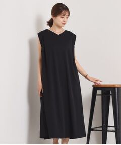 ITS'DEMO / イッツデモ ミニ丈・ひざ丈ワンピース | 【冷感／吸水速乾／透け防止／洗濯機OK】カットジョーゼットタックワンピース